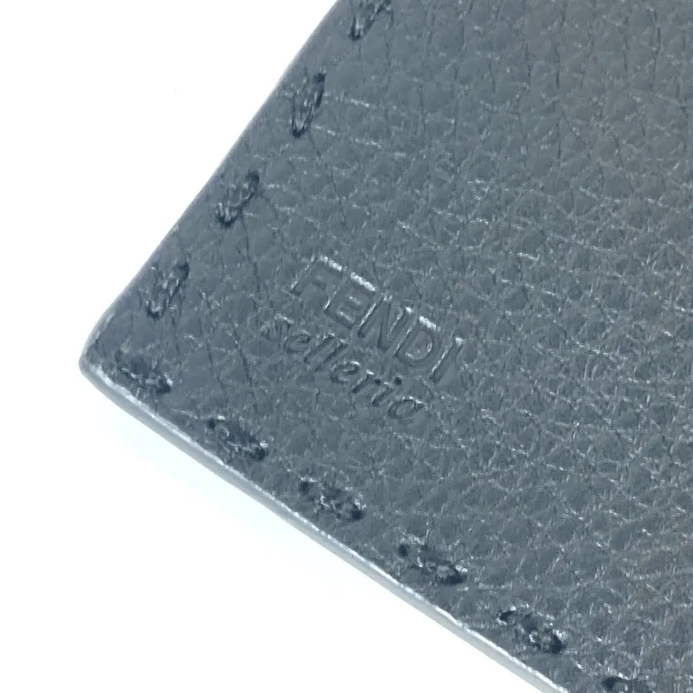 FENDI Long Wallet Purse 7M0186 leather black stitch Celeria unisex(Unisex) Used
