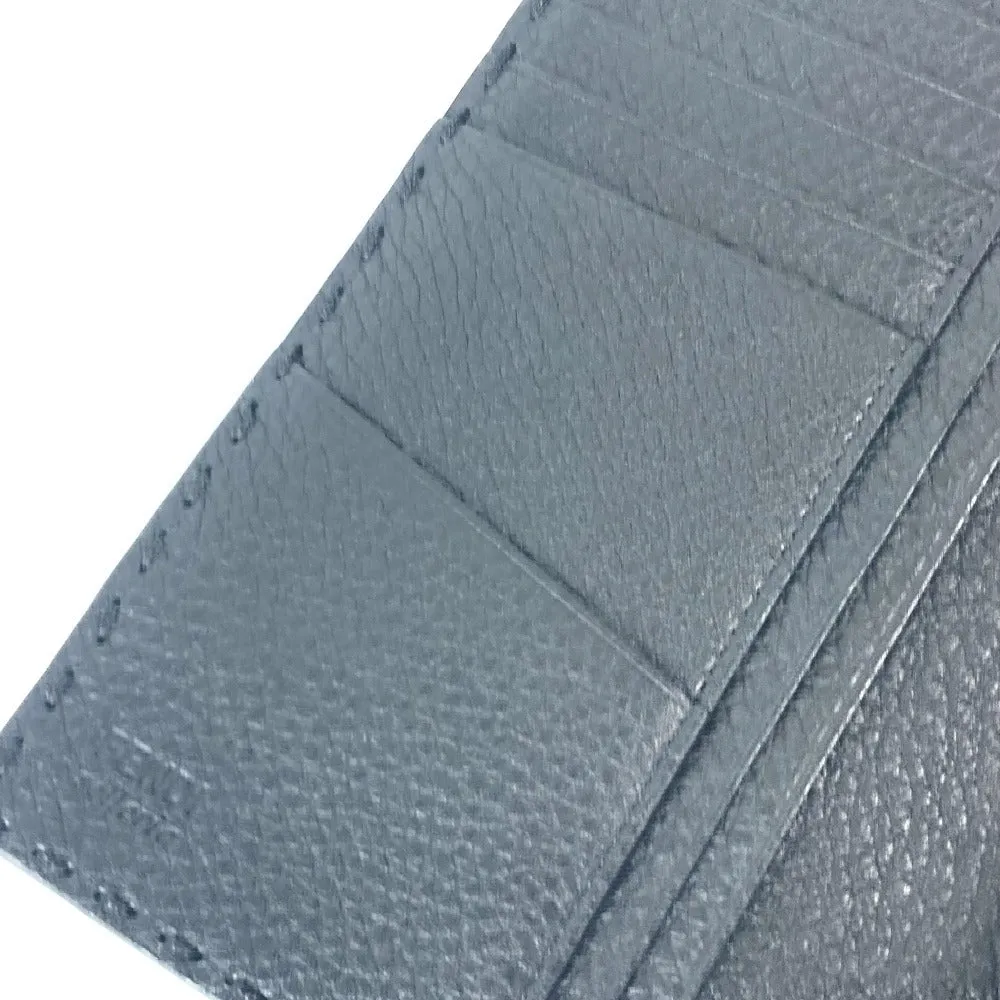 FENDI Long Wallet Purse 7M0186 leather black stitch Celeria unisex(Unisex) Used
