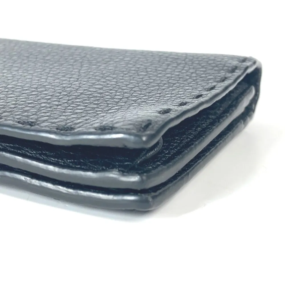 FENDI Long Wallet Purse 7M0186 leather black stitch Celeria unisex(Unisex) Used