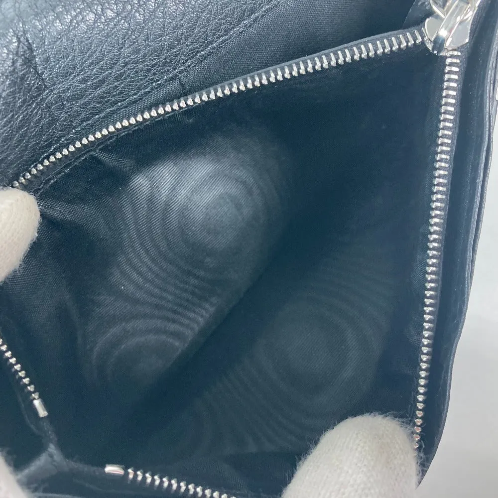 FENDI Long Wallet Purse 7M0186 leather black stitch Celeria unisex(Unisex) Used