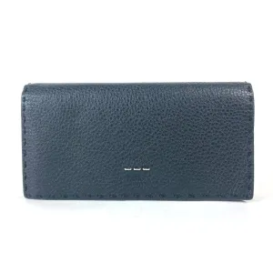 FENDI Long Wallet Purse 7M0186 leather black stitch Celeria unisex(Unisex) Used