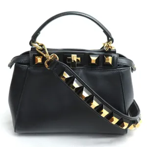 Fendi Mini Peekaboo Studded 2Way Shoulder Bag