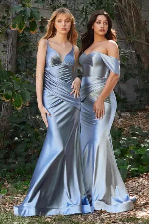 Fitted satin mermaid gown