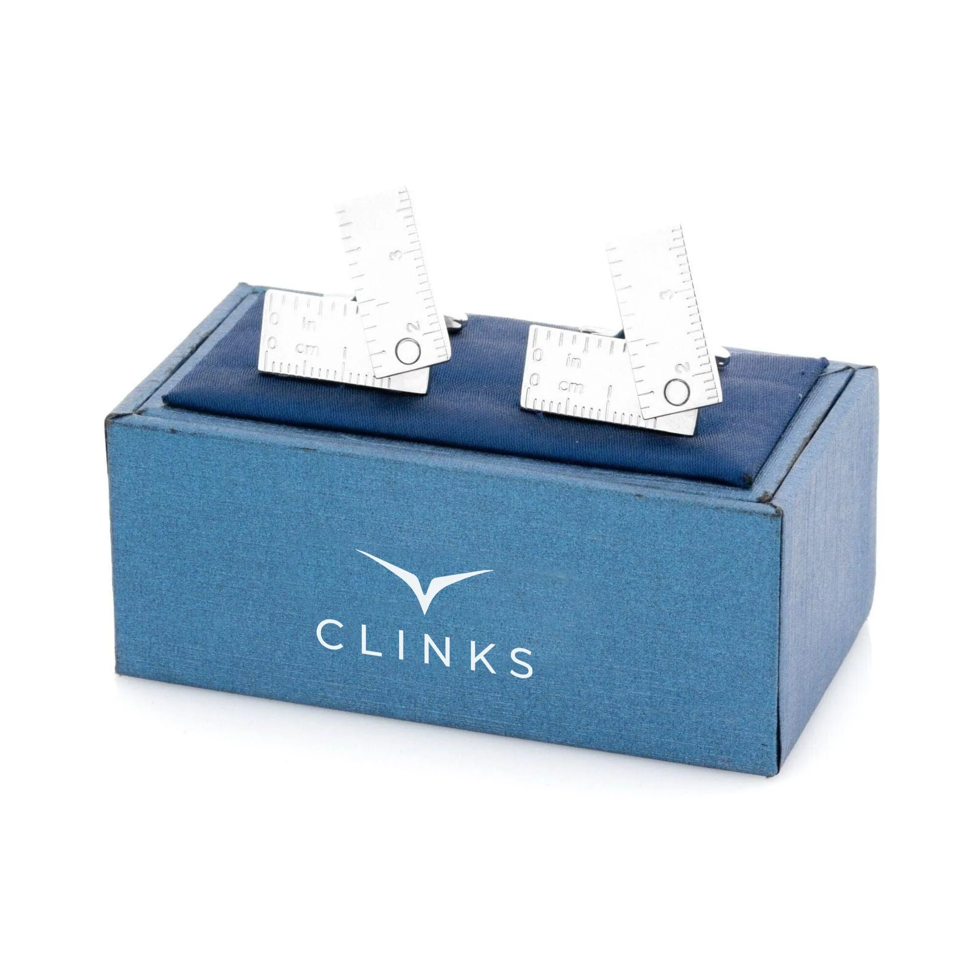 Flip Out Rulers Silver Cufflinks