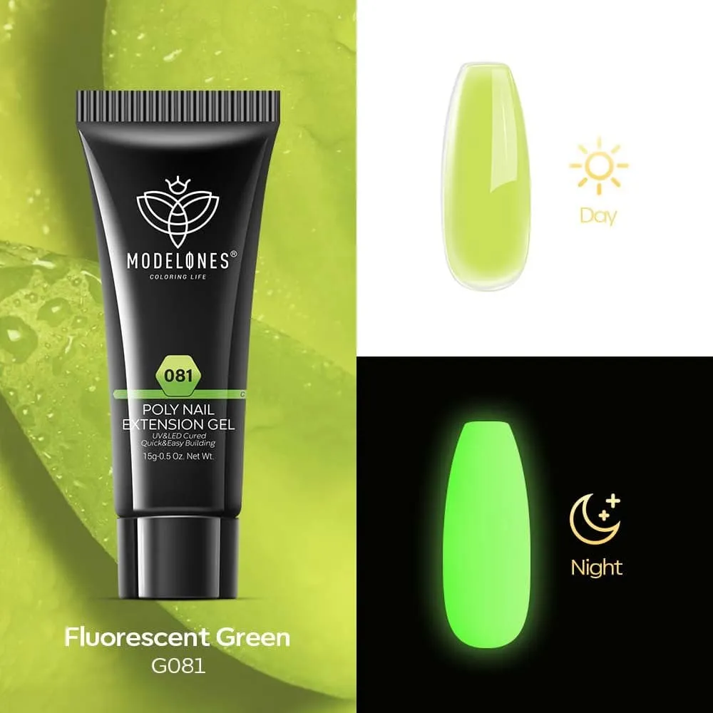 Fluorescent Green - Luminous Poly Nail Gel  (15g)