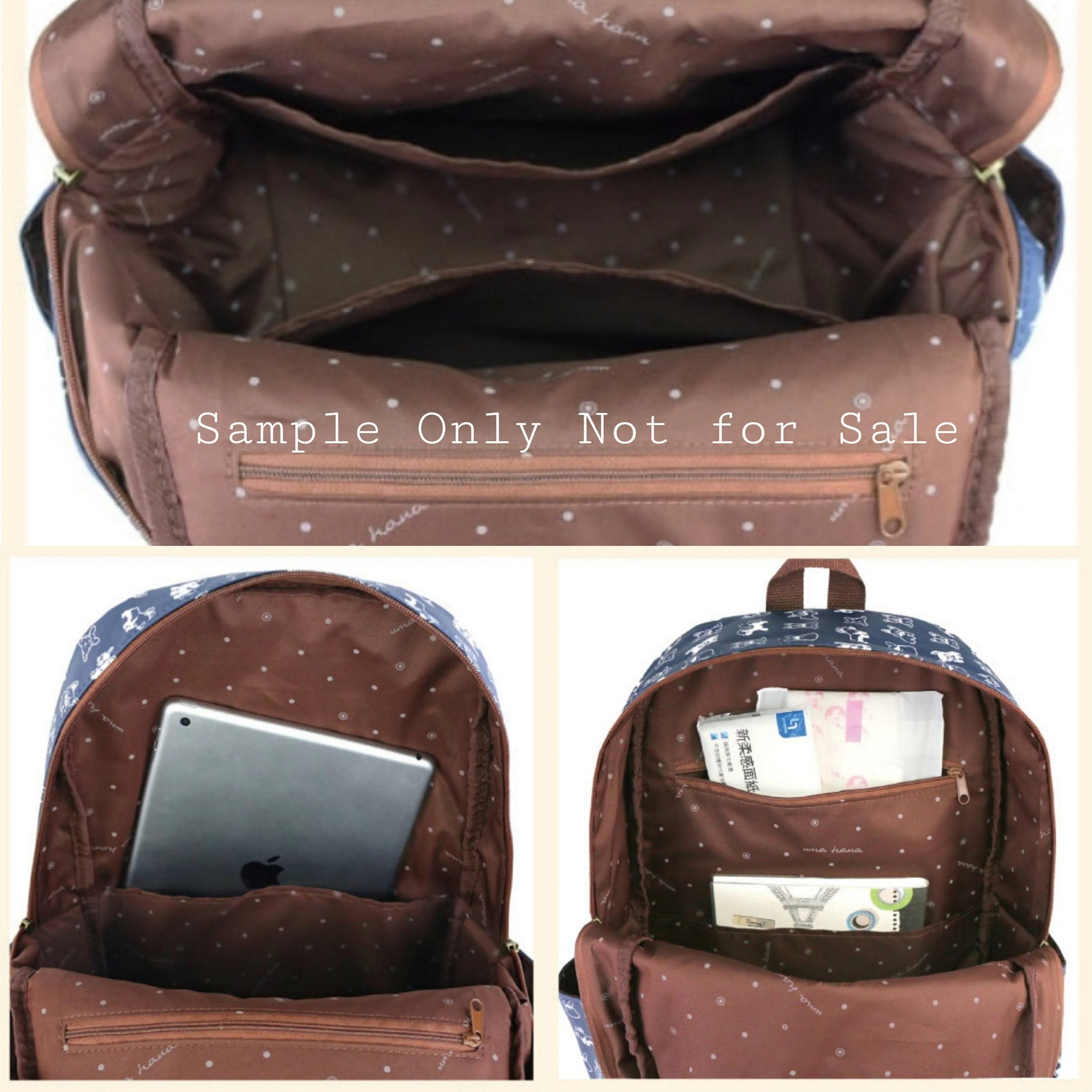 Forest Green Shiba Shenanigans Large Backpack