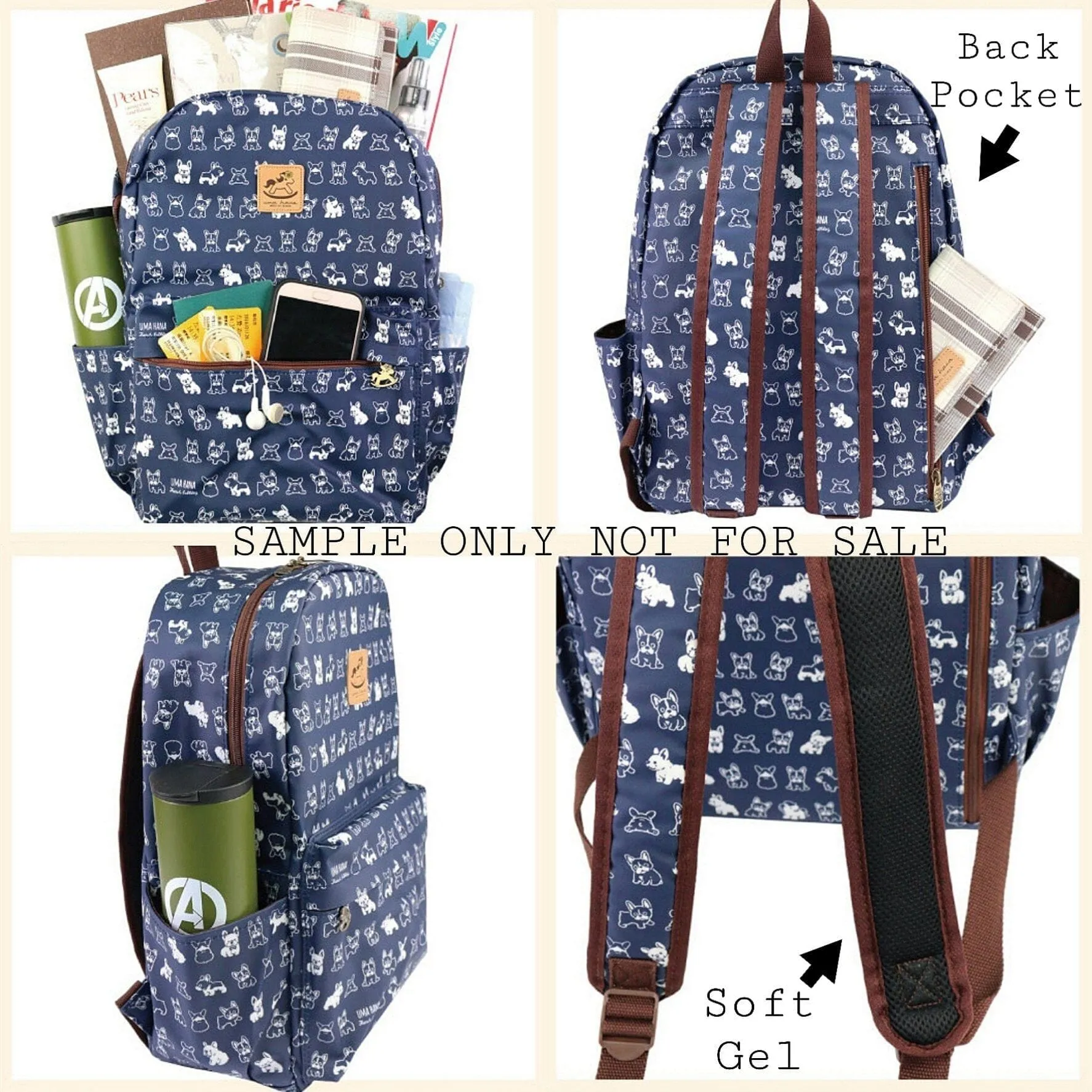 Forest Green Shiba Shenanigans Large Backpack