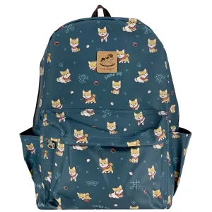 Forest Green Shiba Shenanigans Large Backpack