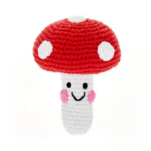 Friendly Mushroom Rattle - Red