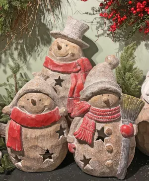 Friendly Snowman Luminary
