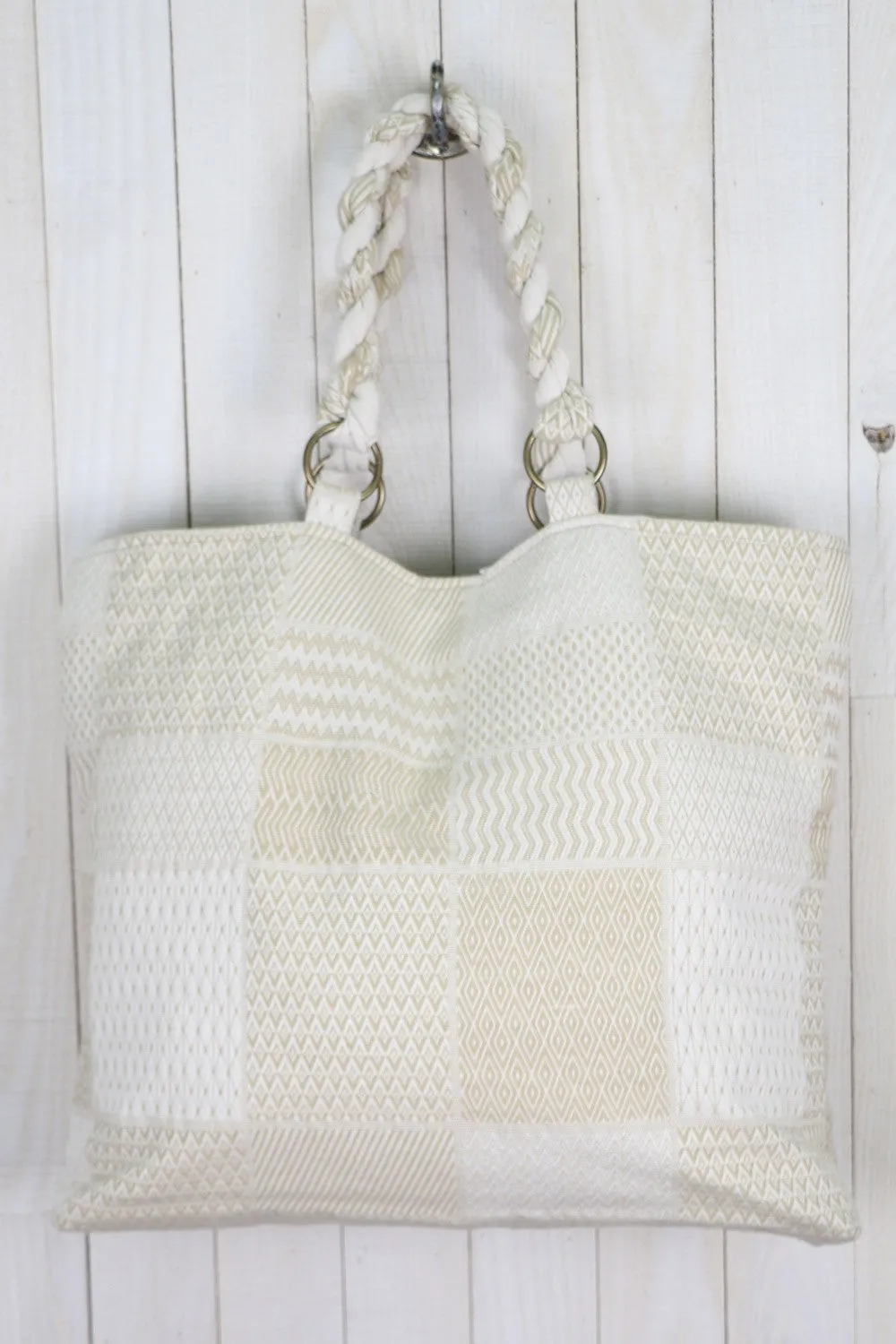 Fringe Beaded Tote Bag