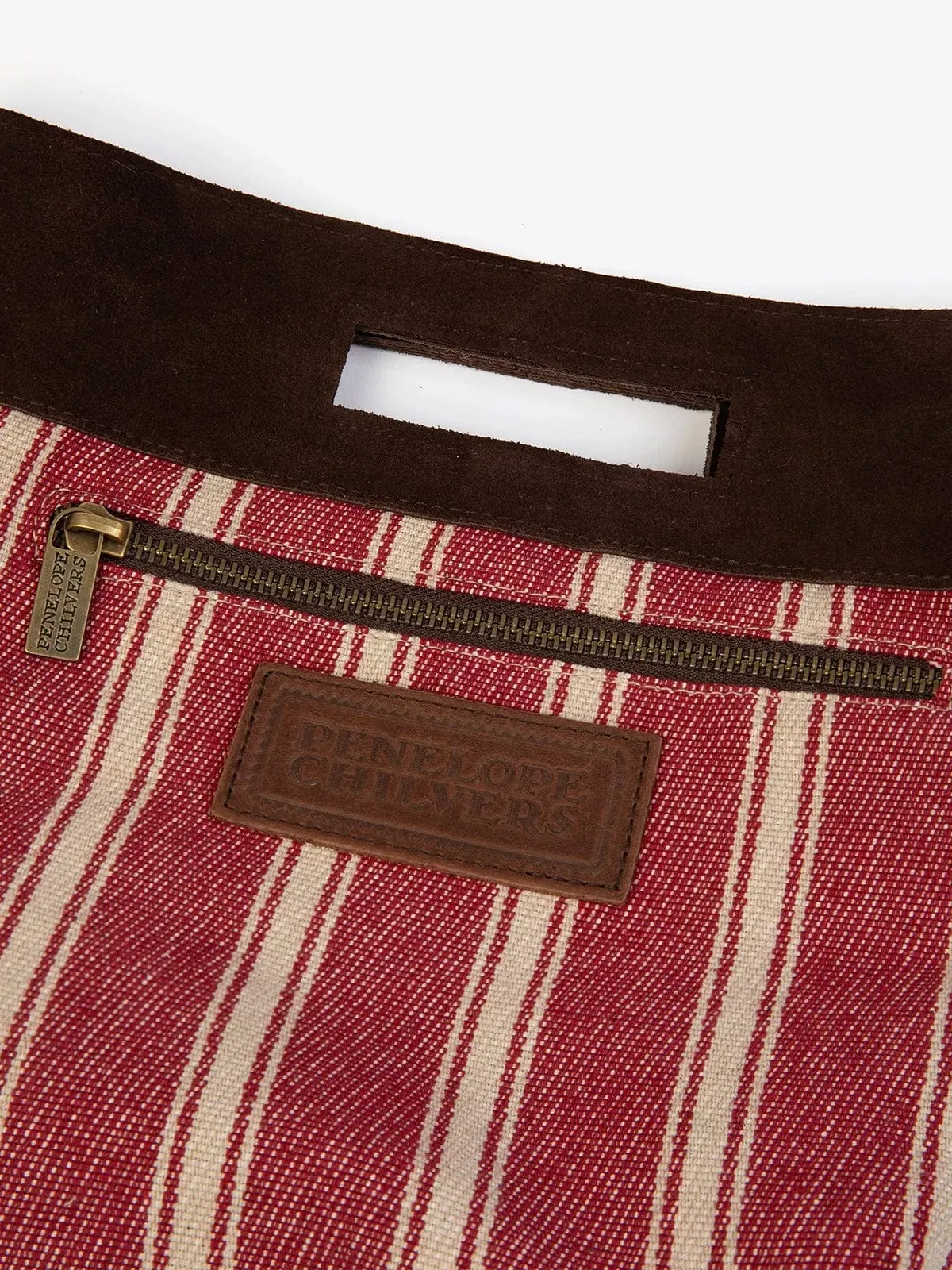 Fringe Handy Suede Bag - Brown
