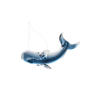 Glass Whale Ornament