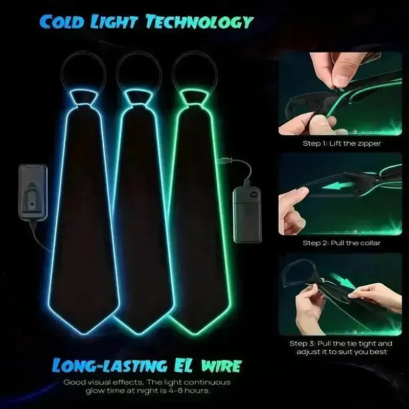 GlowTie LED Luminous Tie