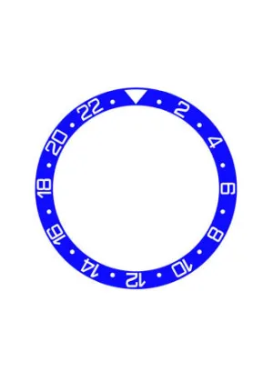 GMT Style Ceramic Bezel Insert Blue