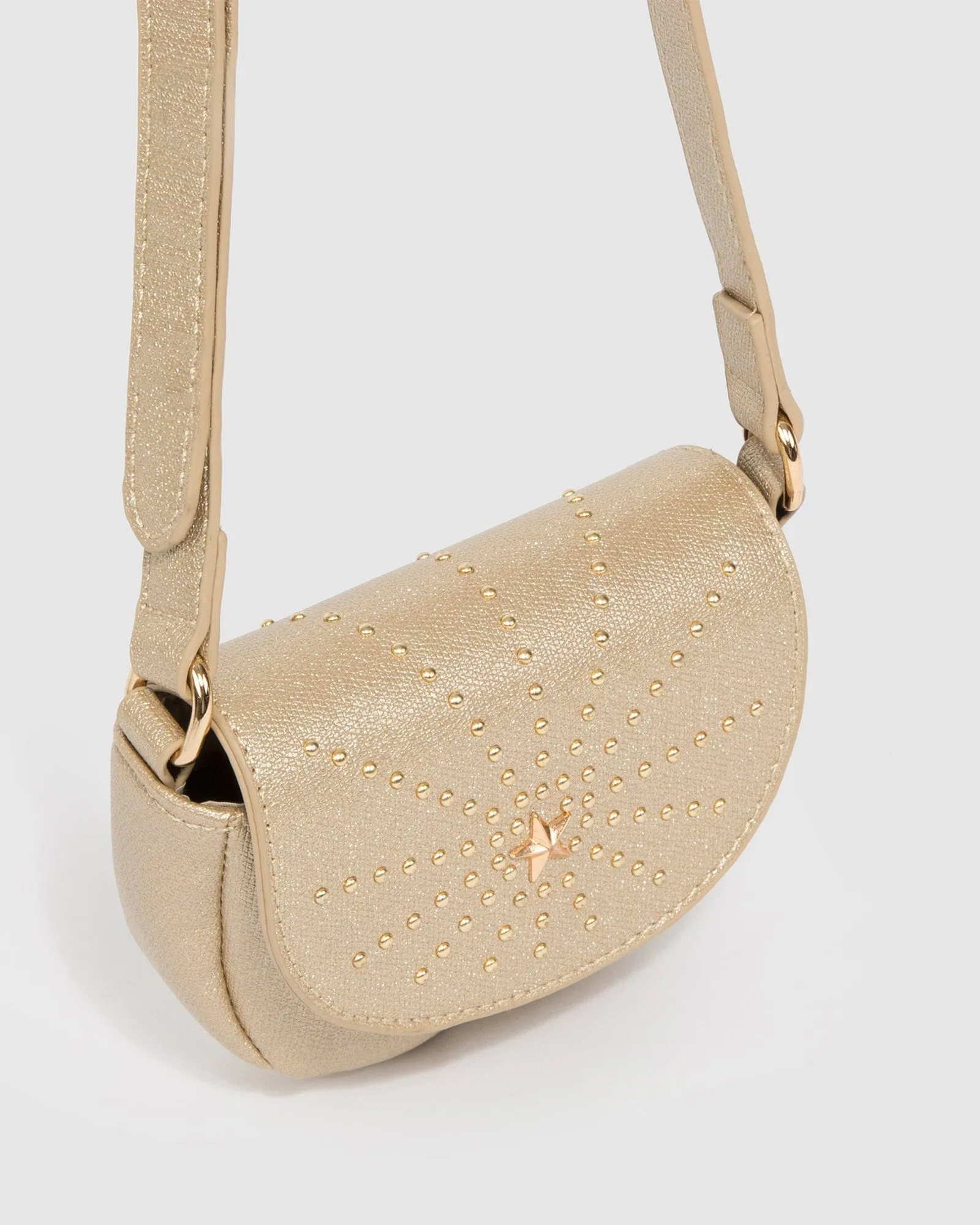 Gold Alvita Saddle Bag