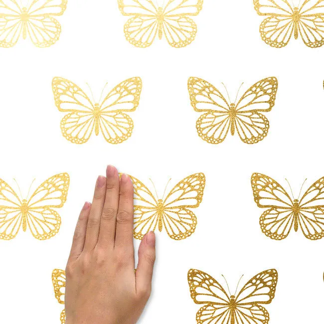Gold Butterfly Peel And Stick Wall Decals