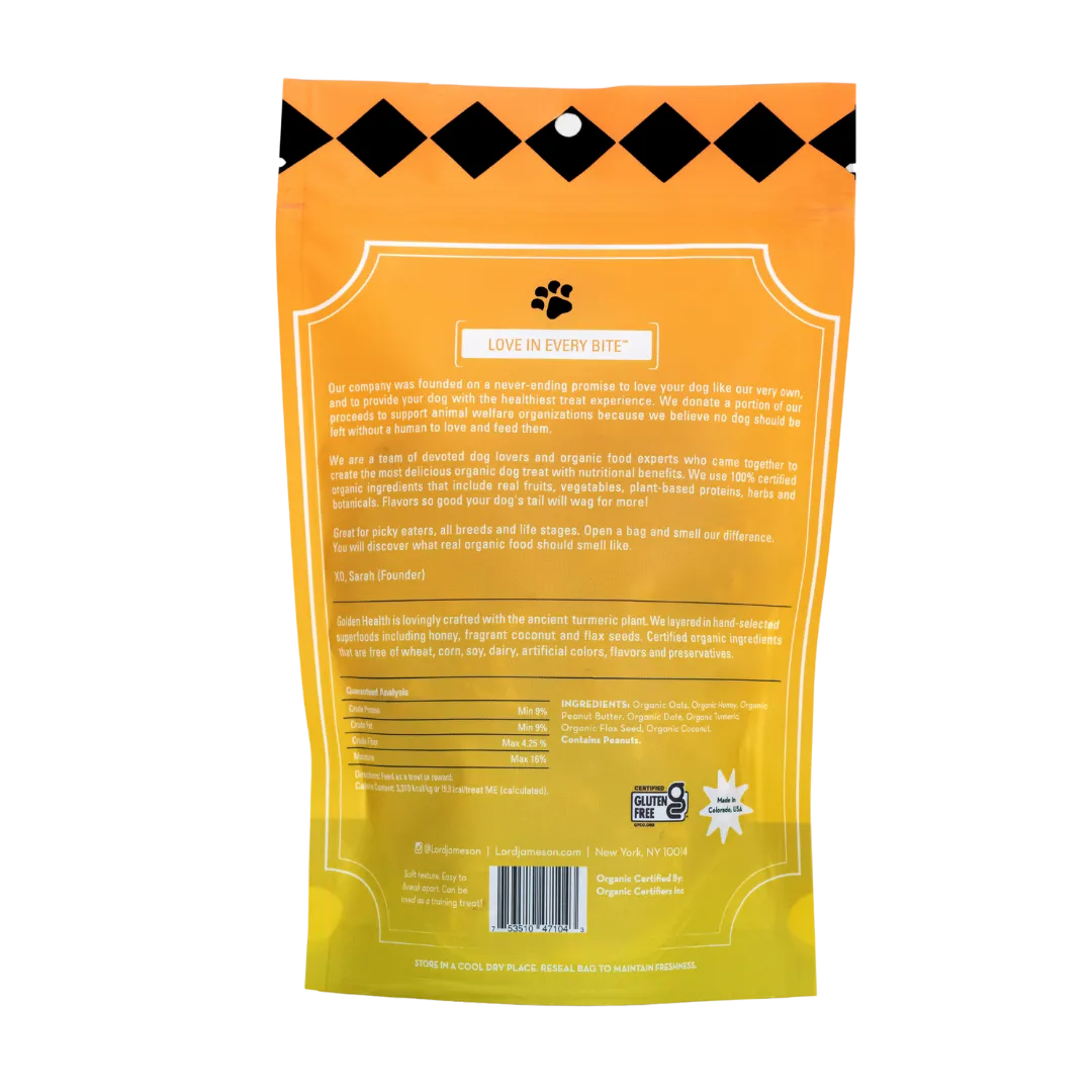 Golden Health Organic Dog Treats | 6 oz