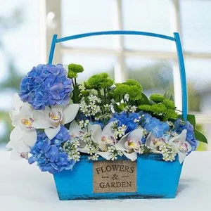 Graceful Flower Basket Arrangement