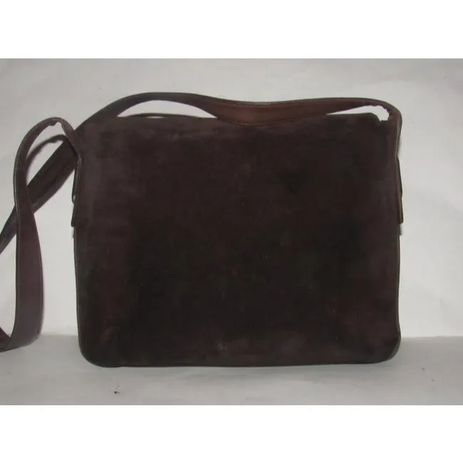 Gucci Vintage Pursesdesigner Purses Brown Suede Satchel