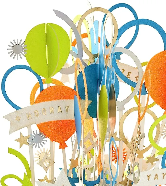Hallmark Signature Paper Wonder Pop Up Congratulations or Birthday Card (Celebrate)
