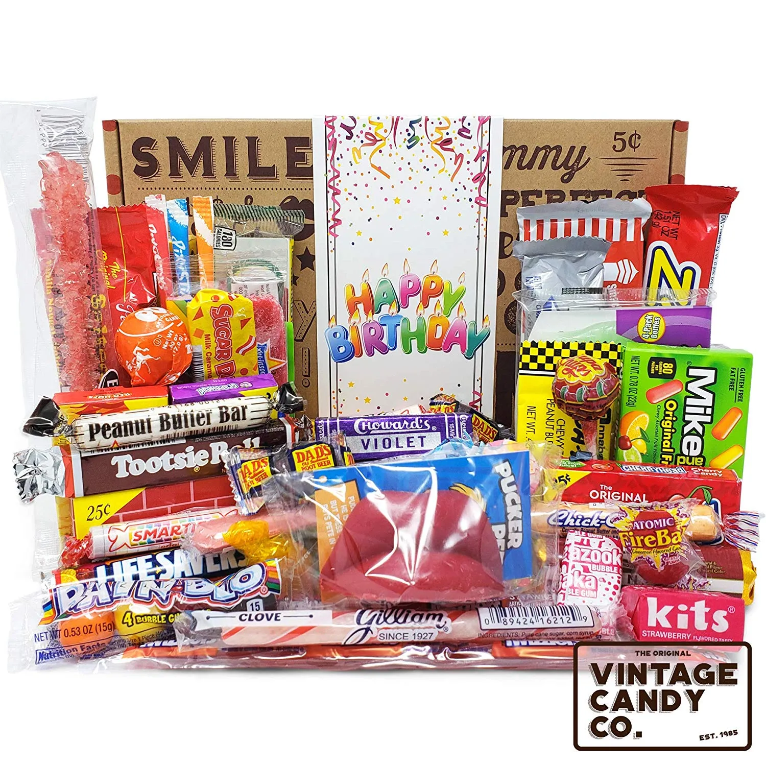 Happy Birthday Nostalgia Candy Care Package For Birthday Girl or Boy