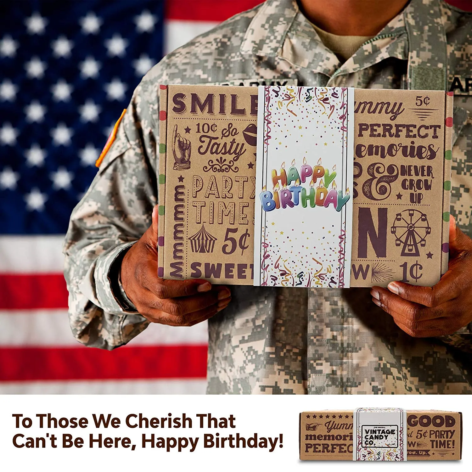 Happy Birthday Nostalgia Candy Care Package For Birthday Girl or Boy