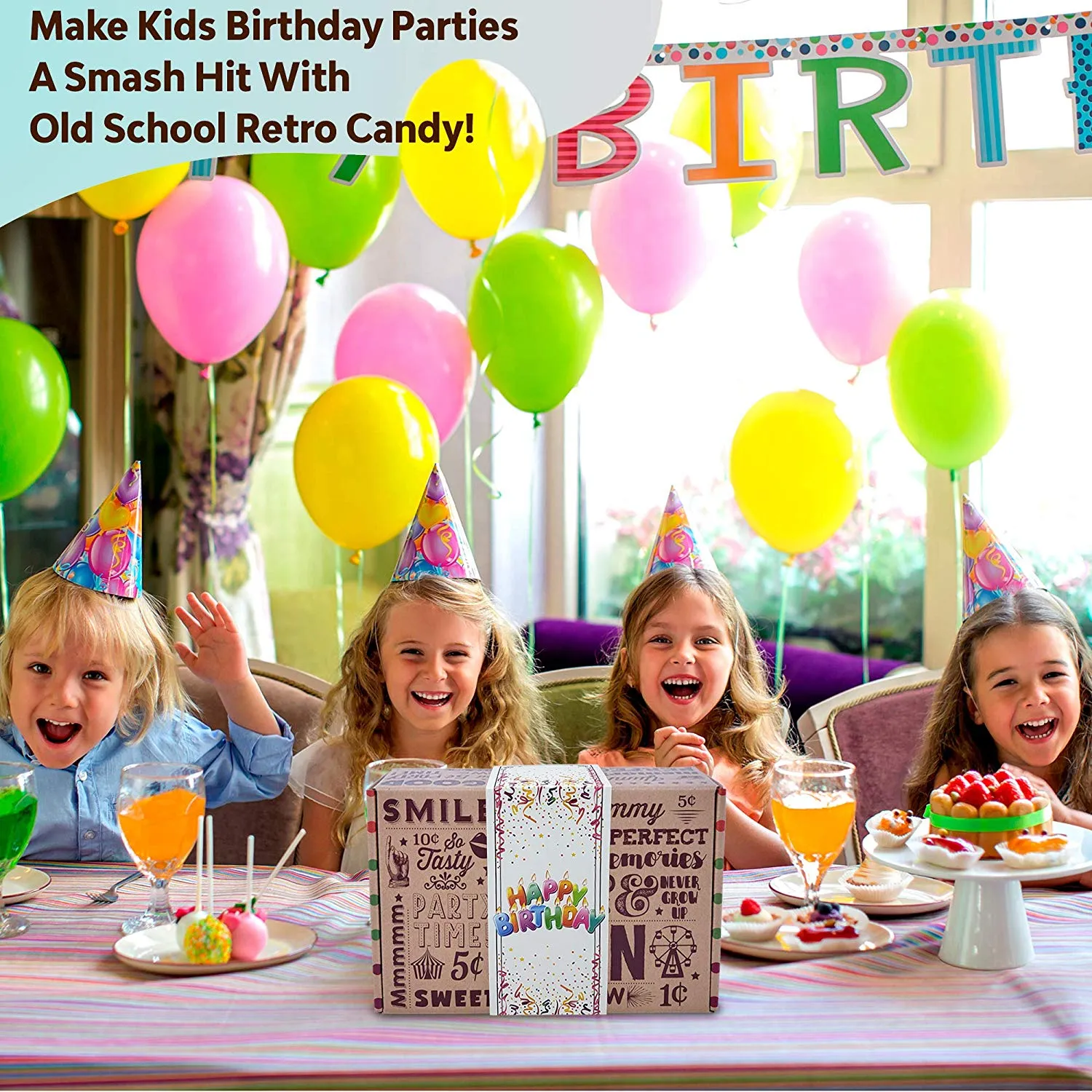 Happy Birthday Nostalgia Candy Care Package For Birthday Girl or Boy