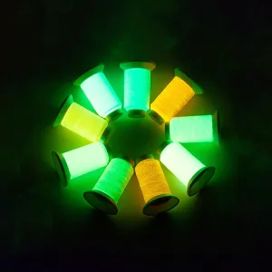 High light glow in the dark fluorescent embroidery thread (1200m)
