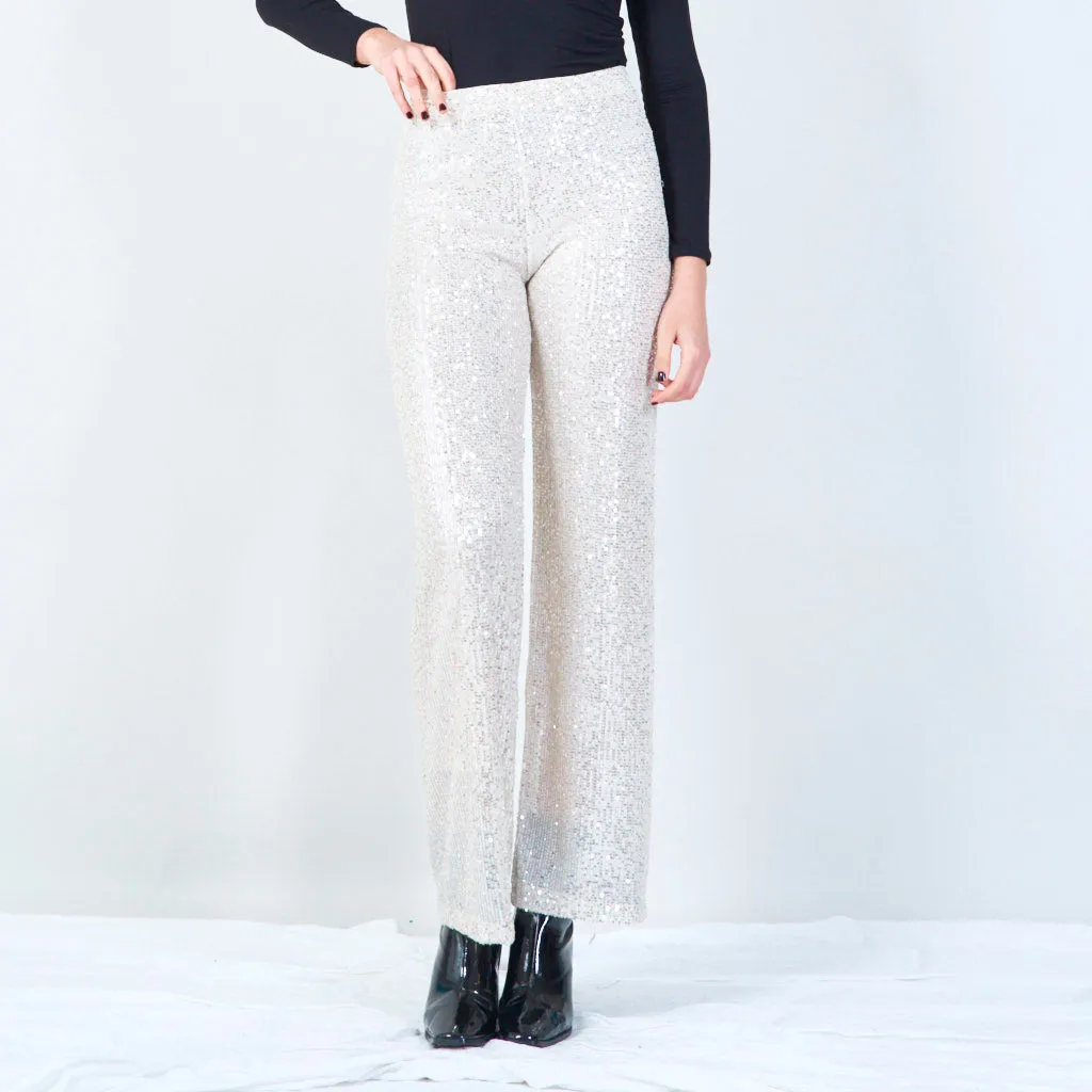 High-waisted sequin pants wholesale