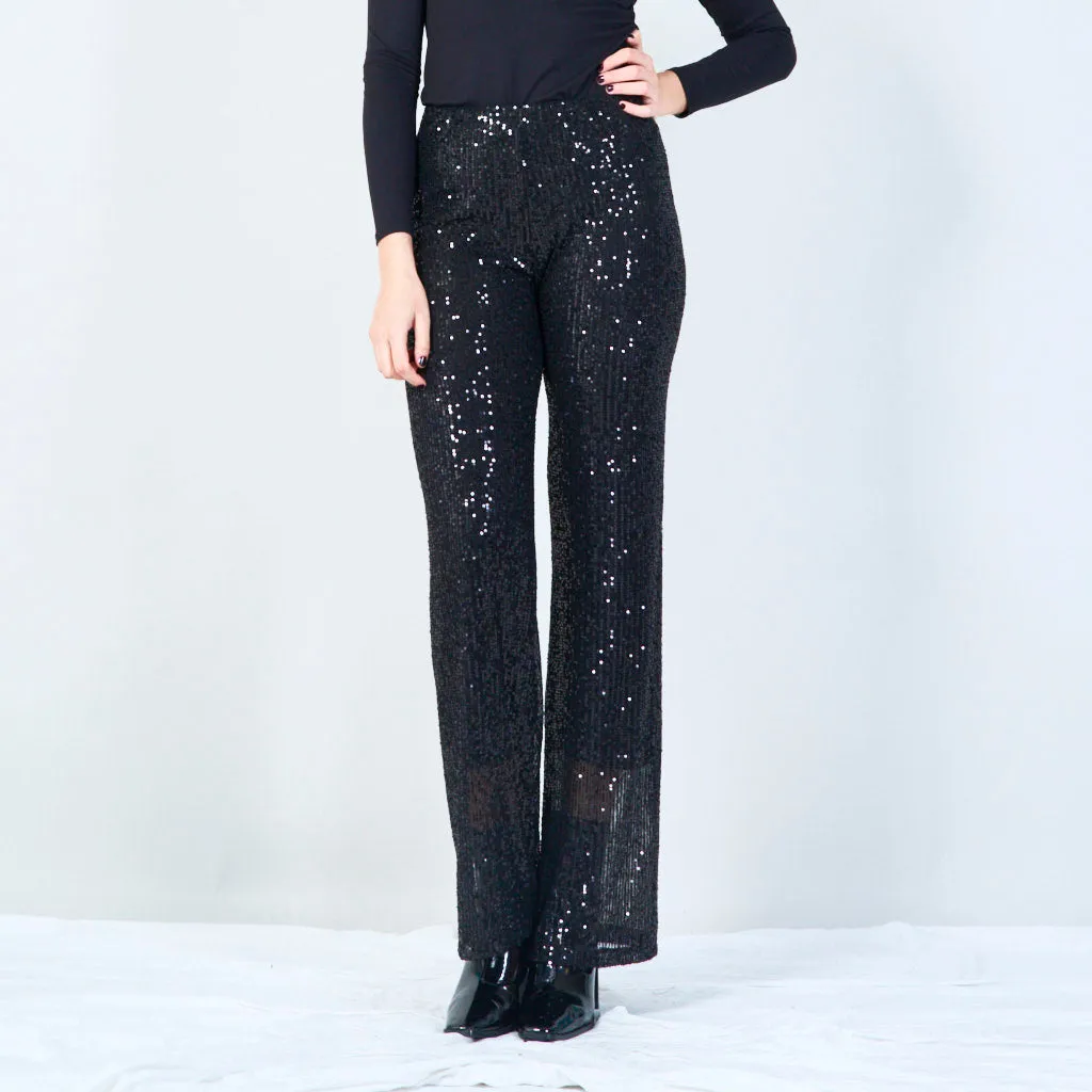 High-waisted sequin pants wholesale