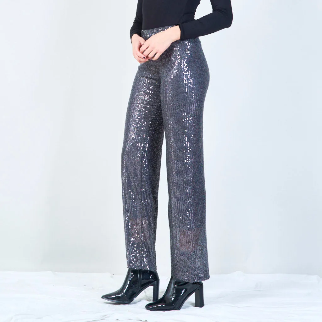 High-waisted sequin pants wholesale
