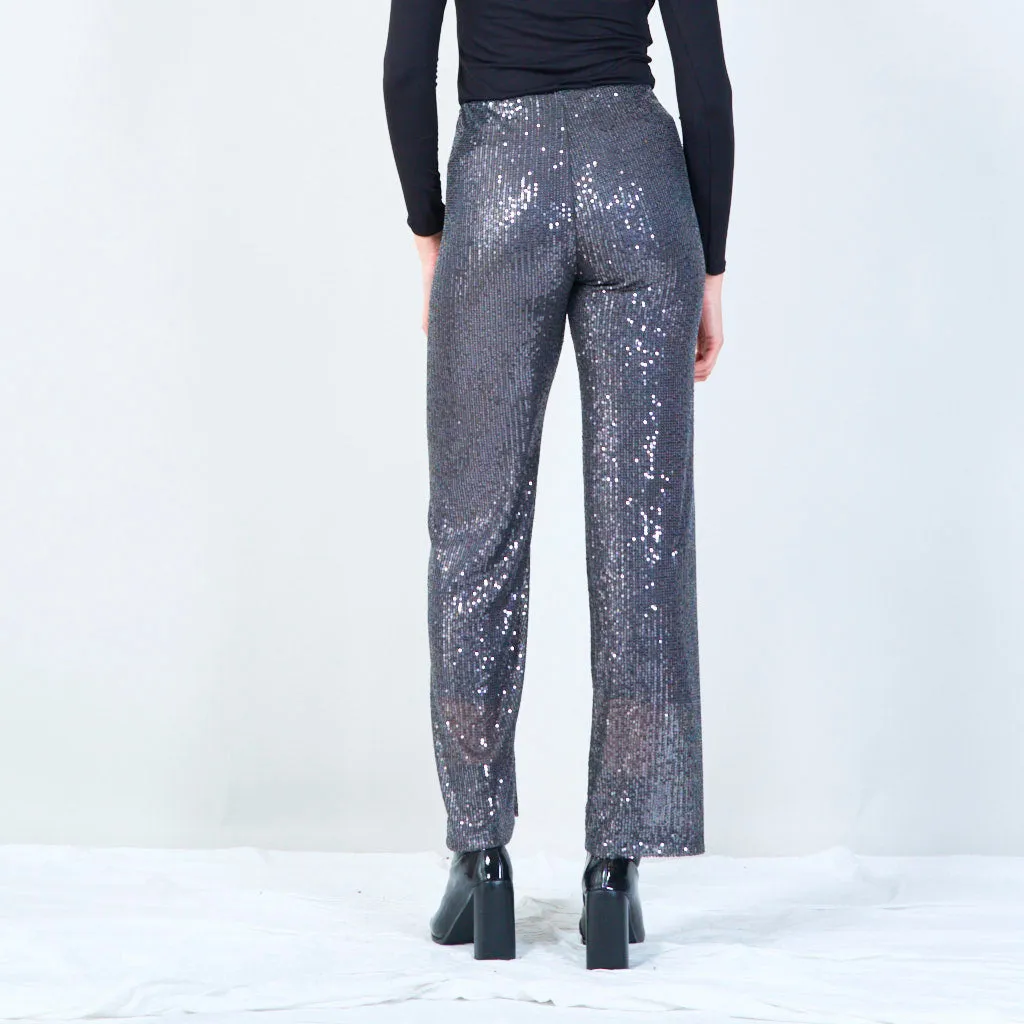 High-waisted sequin pants wholesale