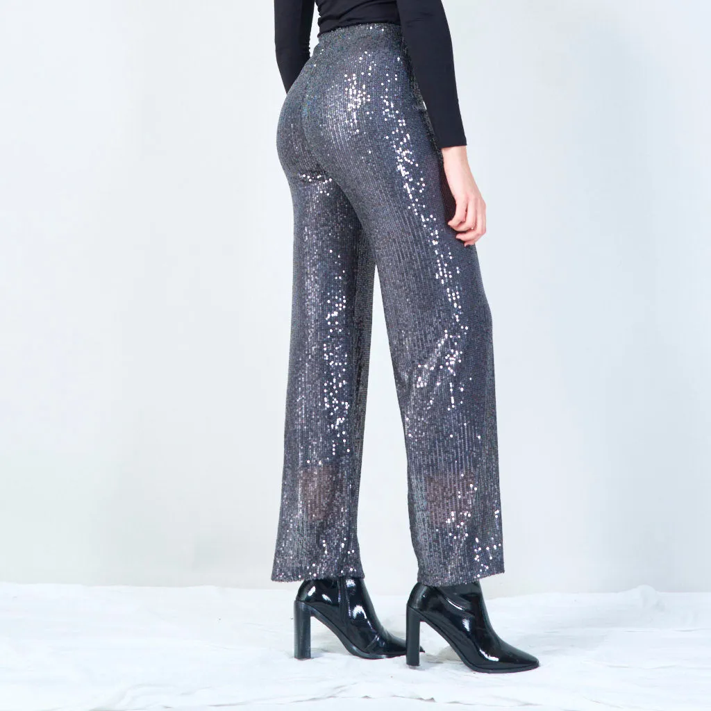 High-waisted sequin pants wholesale