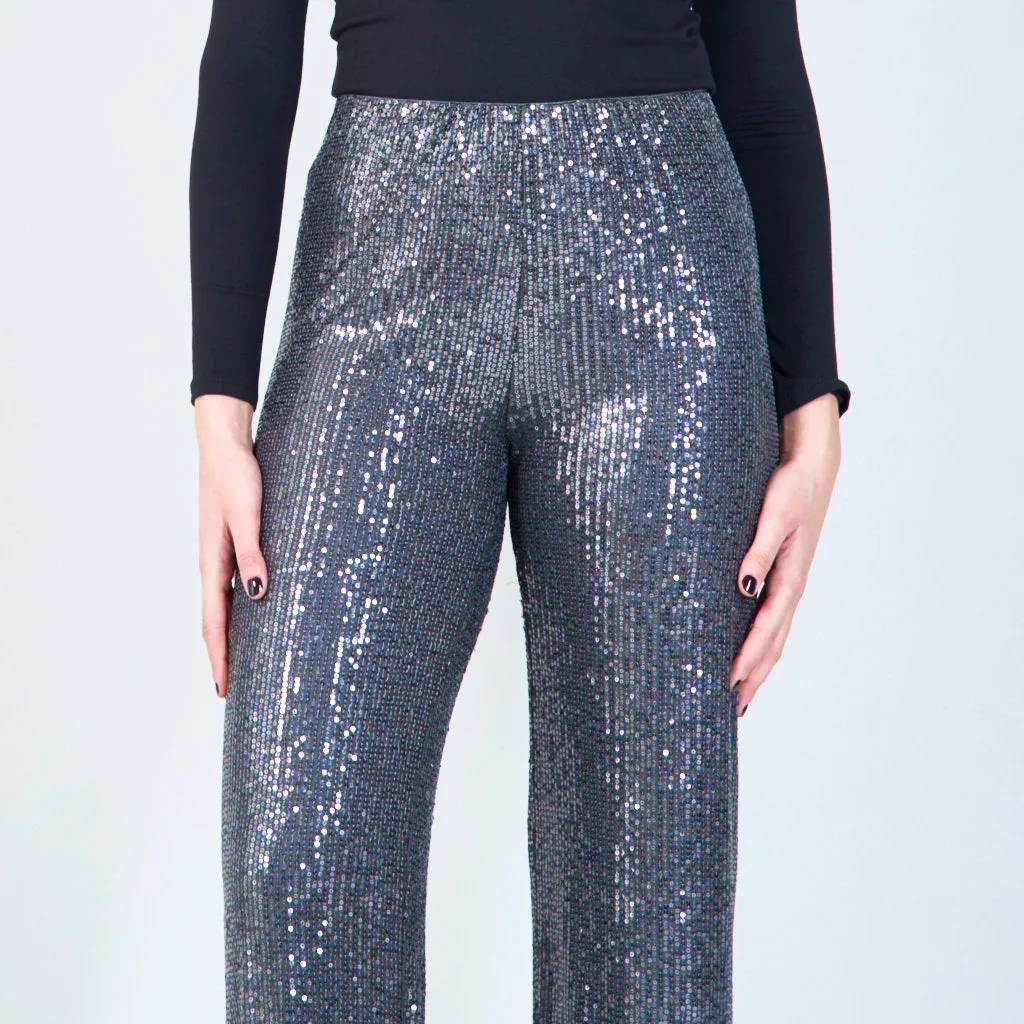 High-waisted sequin pants wholesale