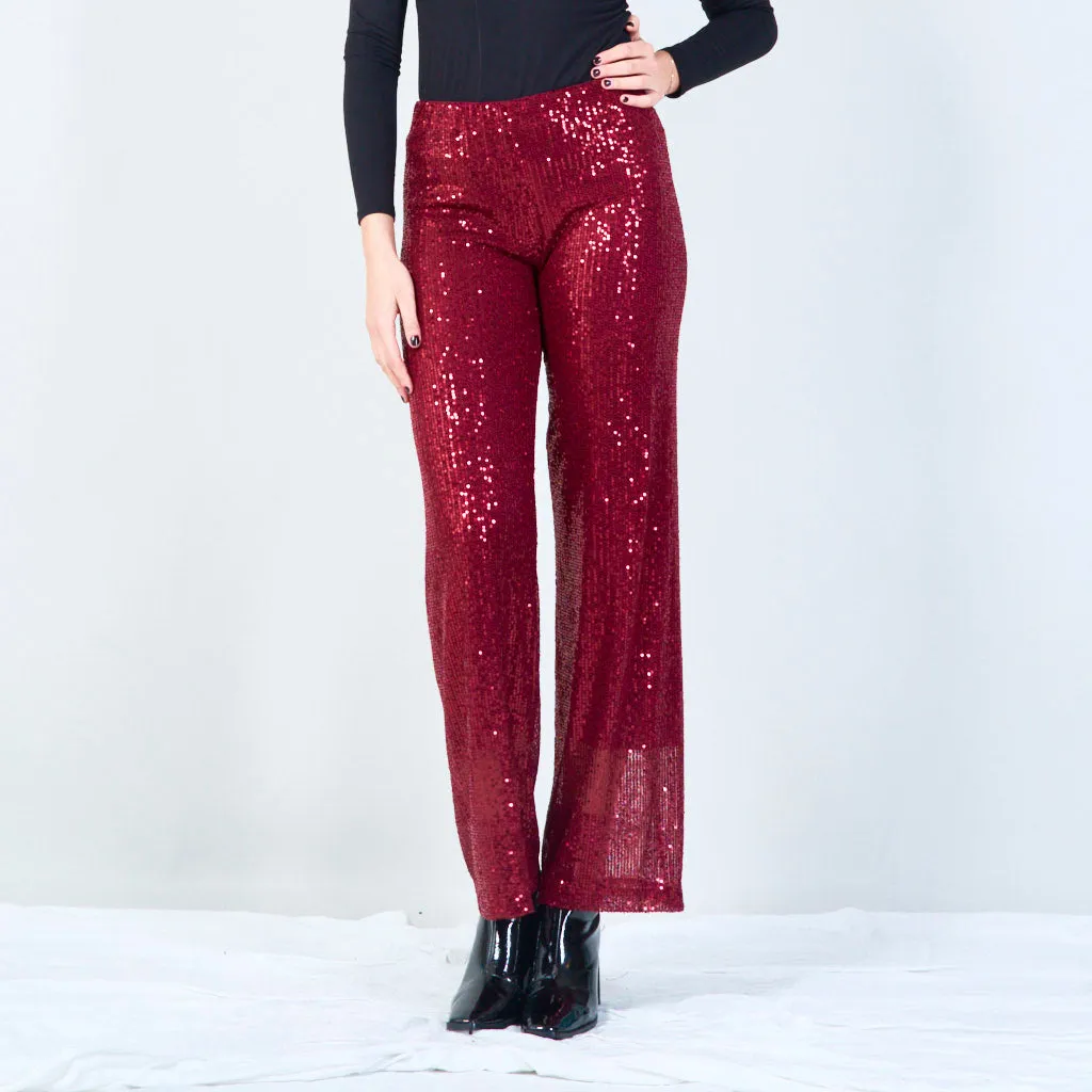 High-waisted sequin pants wholesale