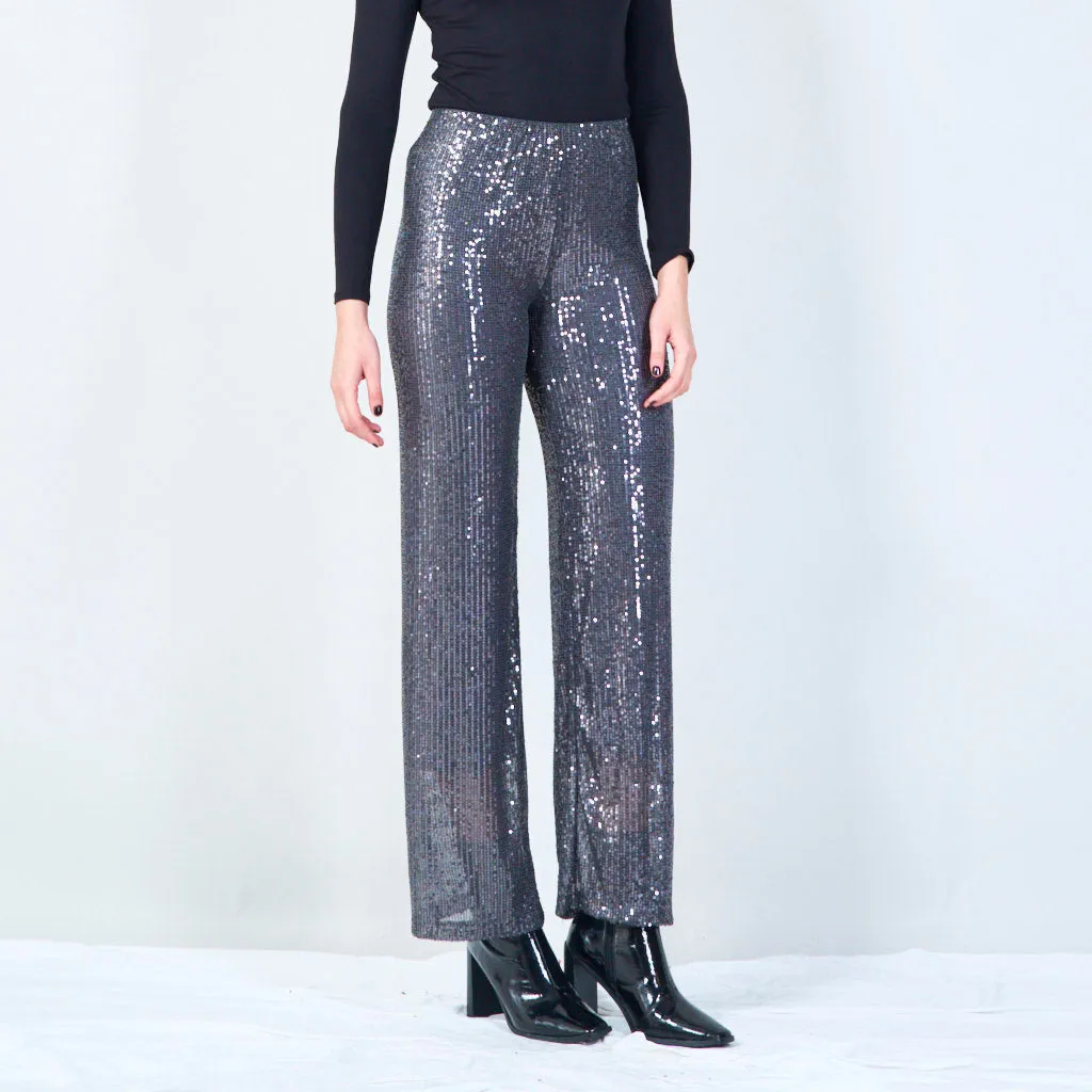 High-waisted sequin pants wholesale