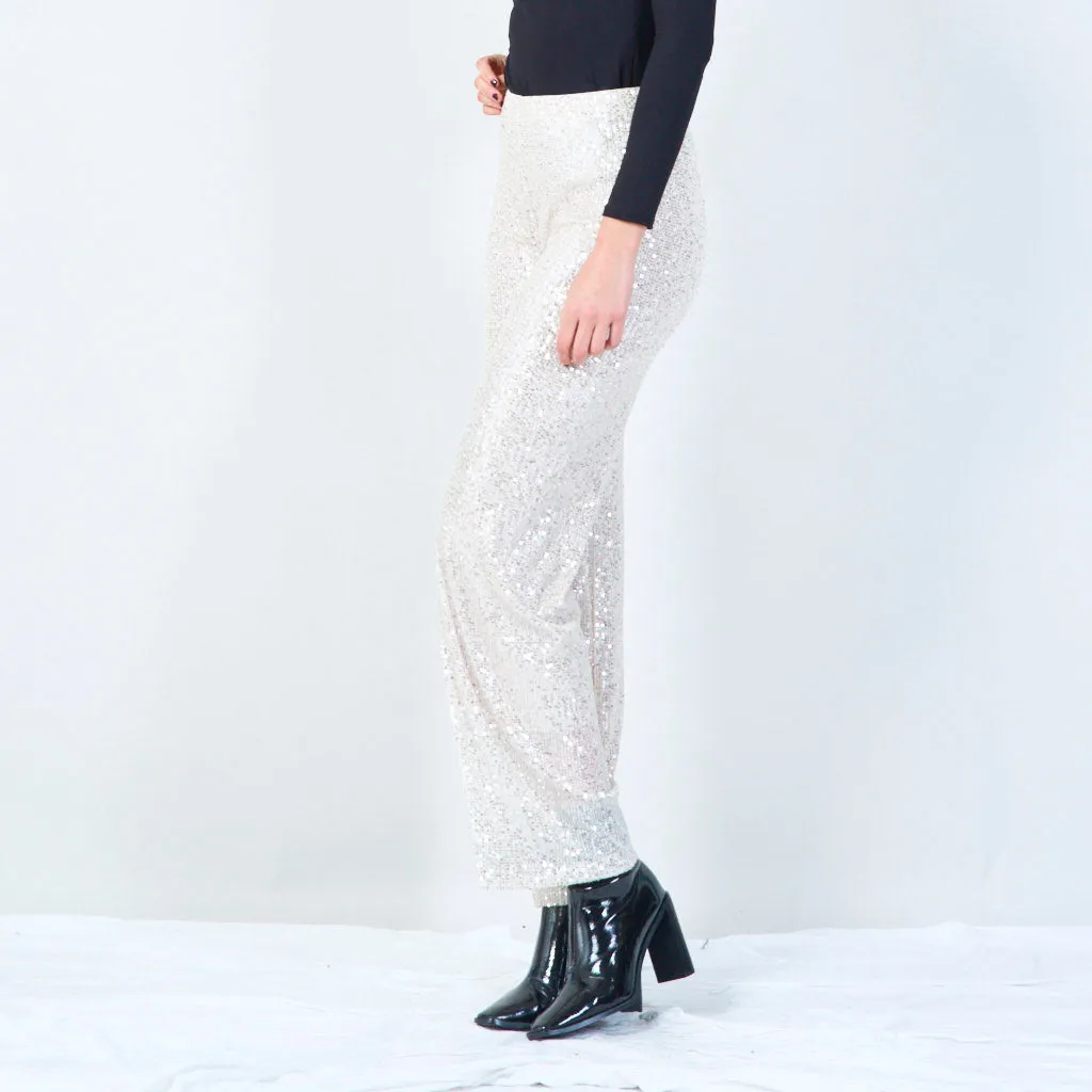 High-waisted sequin pants wholesale