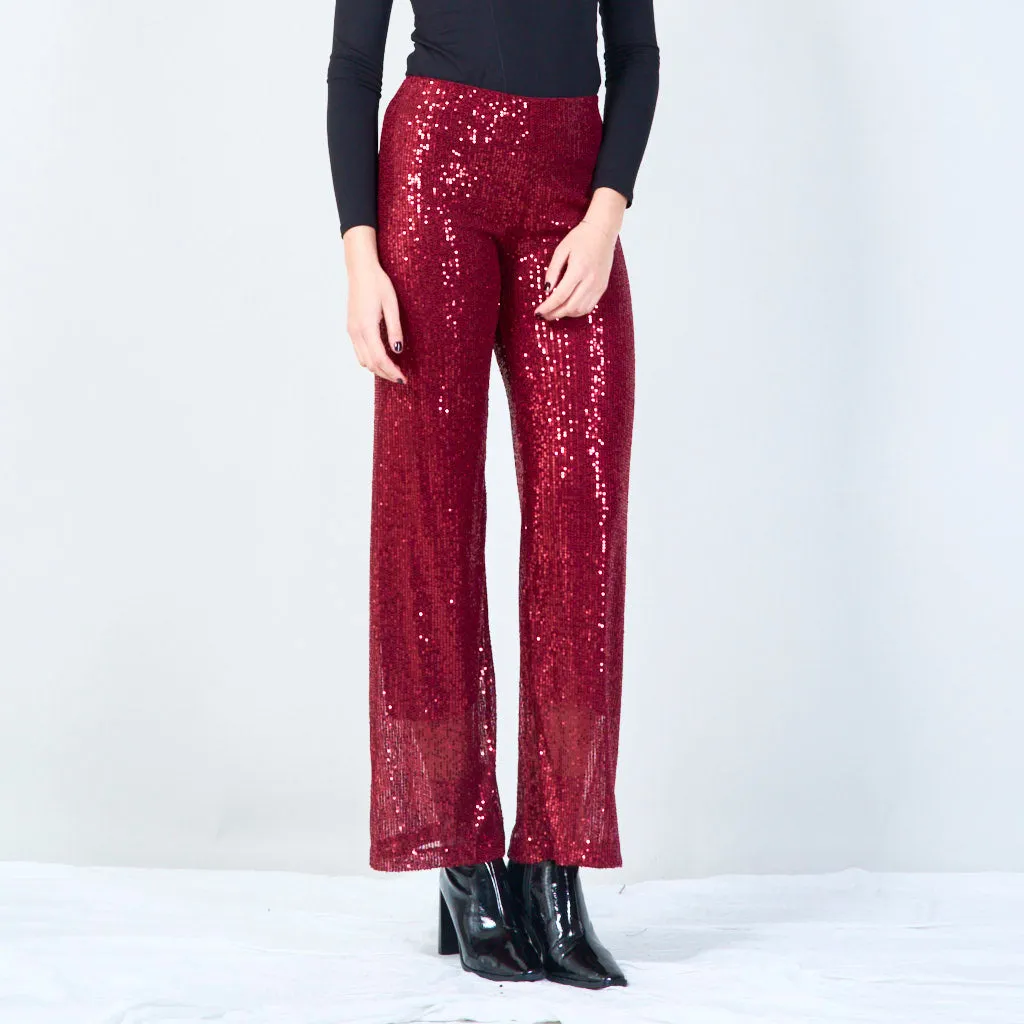 High-waisted sequin pants wholesale