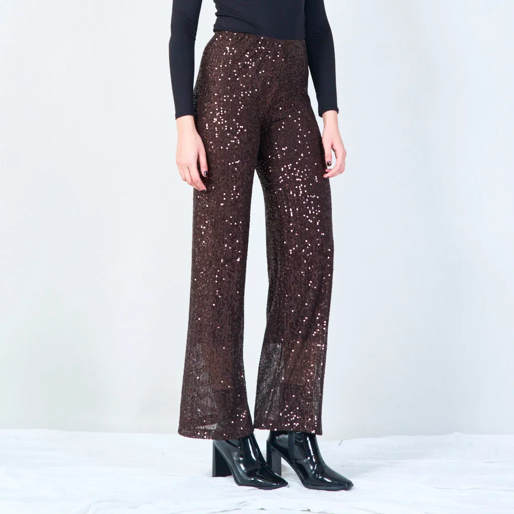 High-waisted sequin pants wholesale