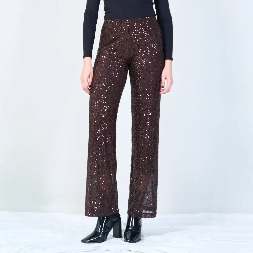 High-waisted sequin pants wholesale