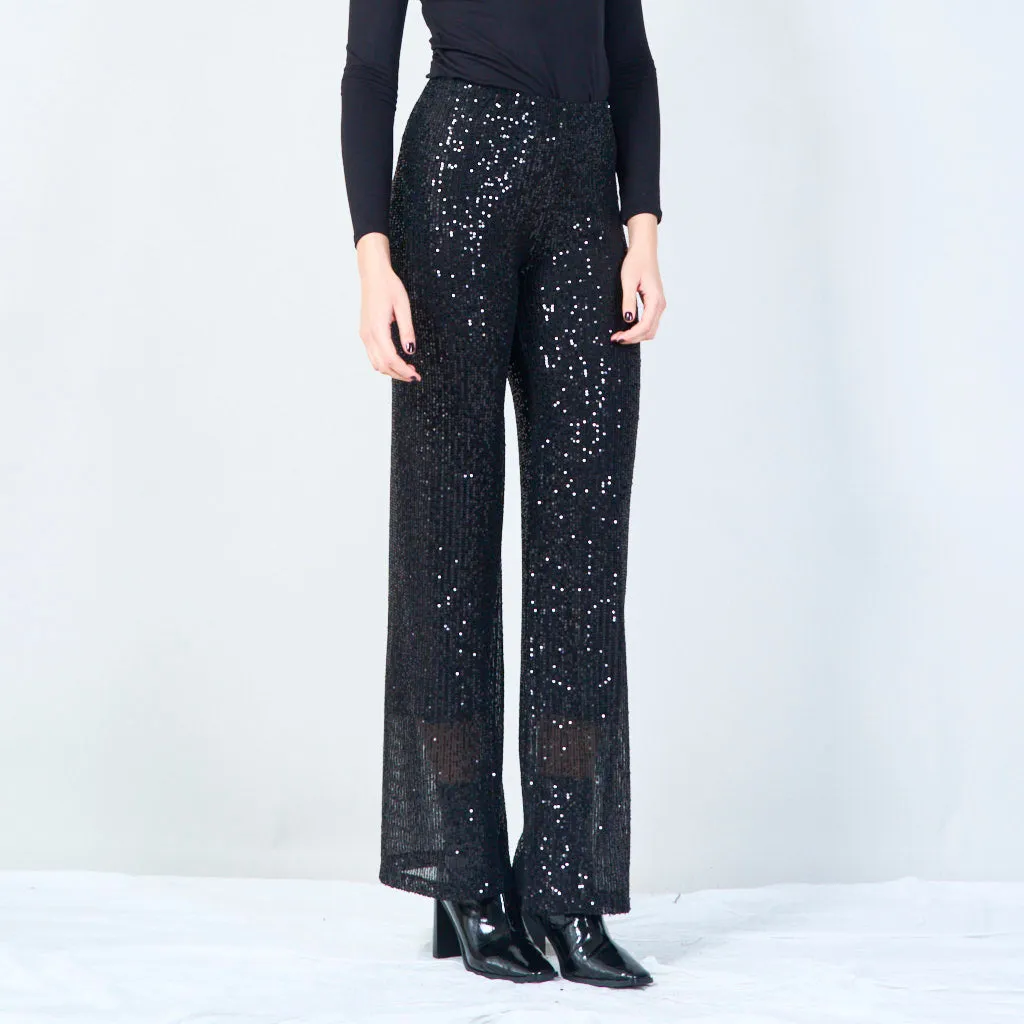 High-waisted sequin pants wholesale