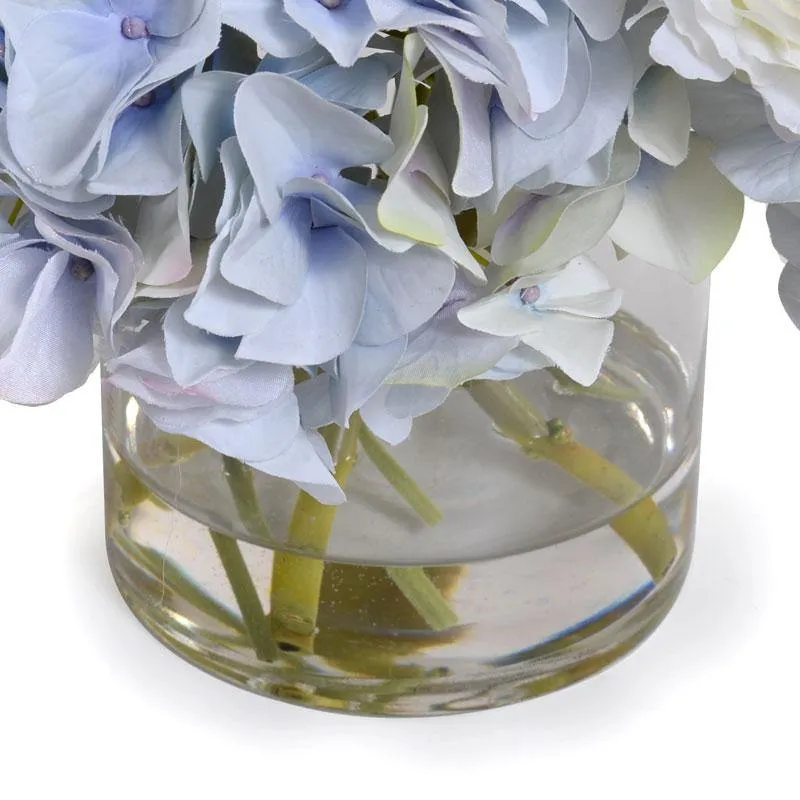 Hydrangea & Ranunculus in Glass 12"H