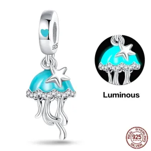 Jellyfish Luminous Charm Beads (Glows in the dark)