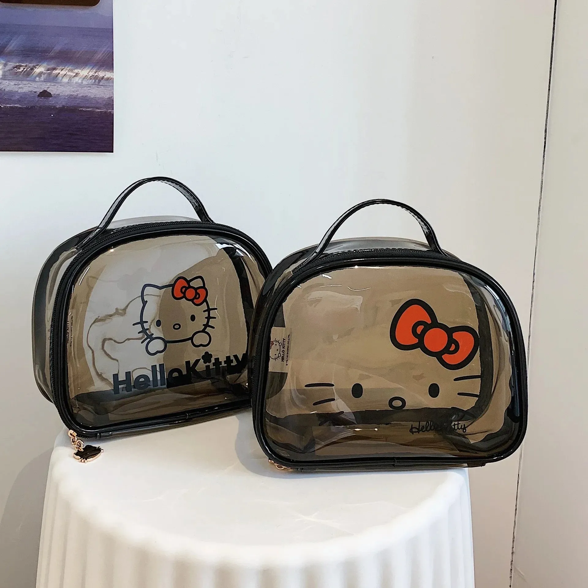 Kawaii Hello Kitty Clear Makeup Bag