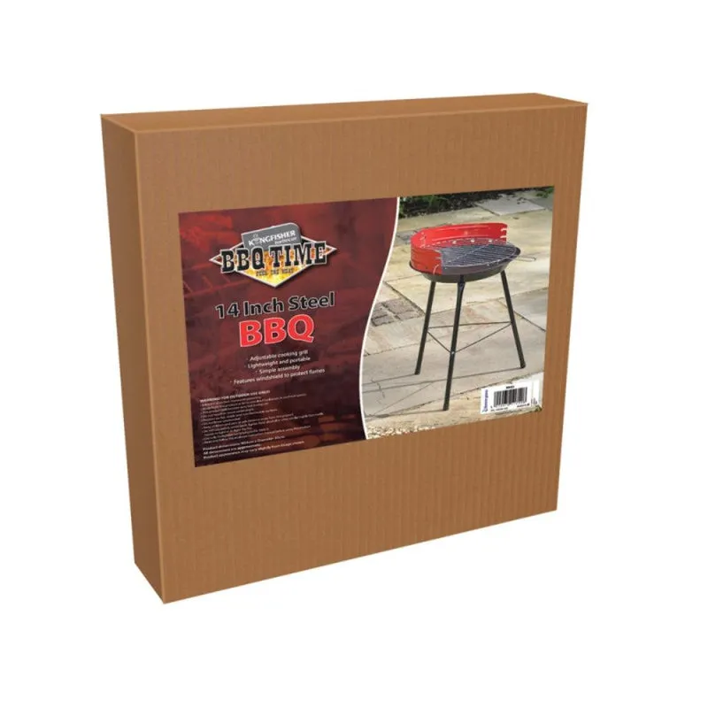 Kingfisher Red & Black Steel BBQ