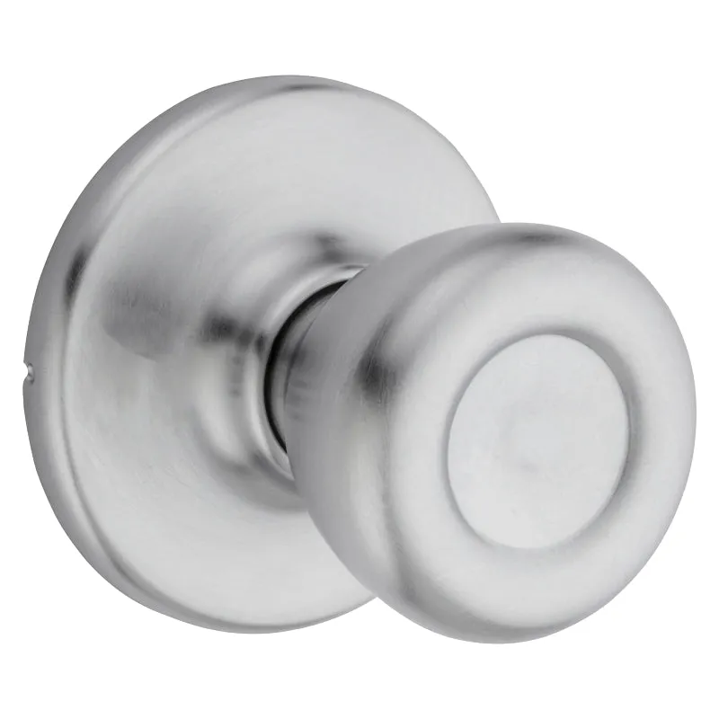 Kwikset 200T26DALRCSV1 Passage Door Knob, 1-7/8 in Dia Knob, Metal, Satin Chrome :BX: QUANTITY: 1