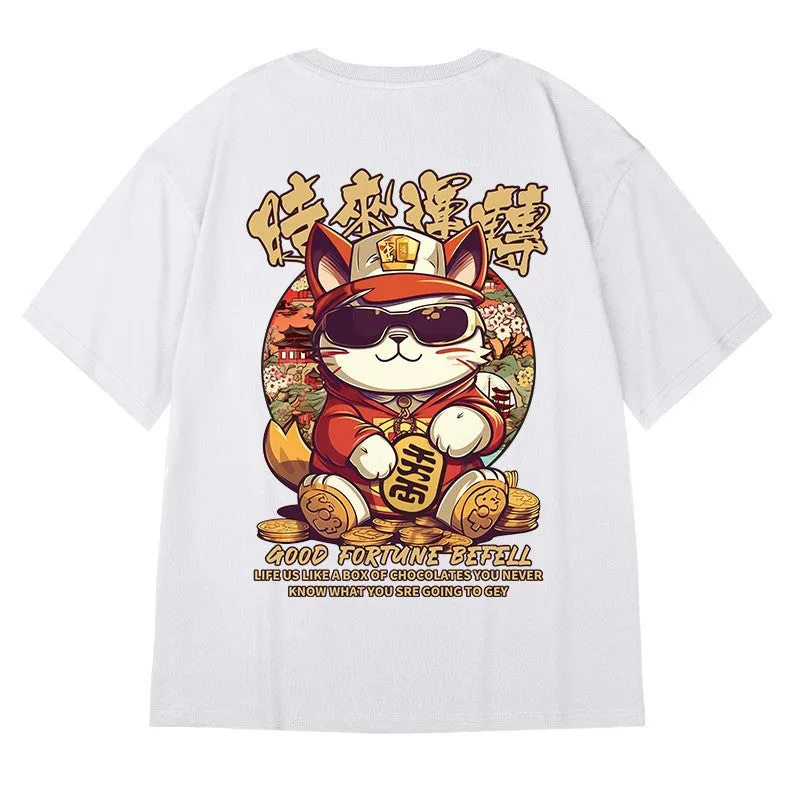Large size t-shirts heavyweight short-sleeved men's pure cotton couple T-shirt