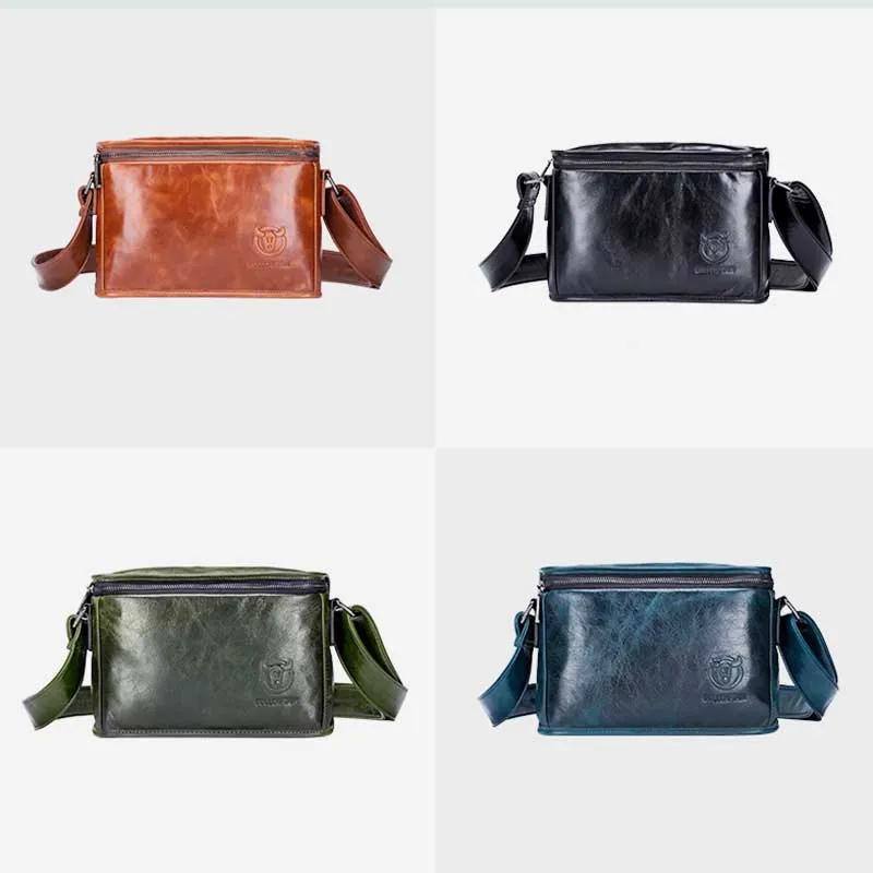 Large Capacity Genuine Leather Waterproof Messenger Bag
