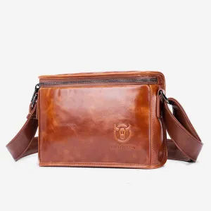 Large Capacity Genuine Leather Waterproof Messenger Bag
